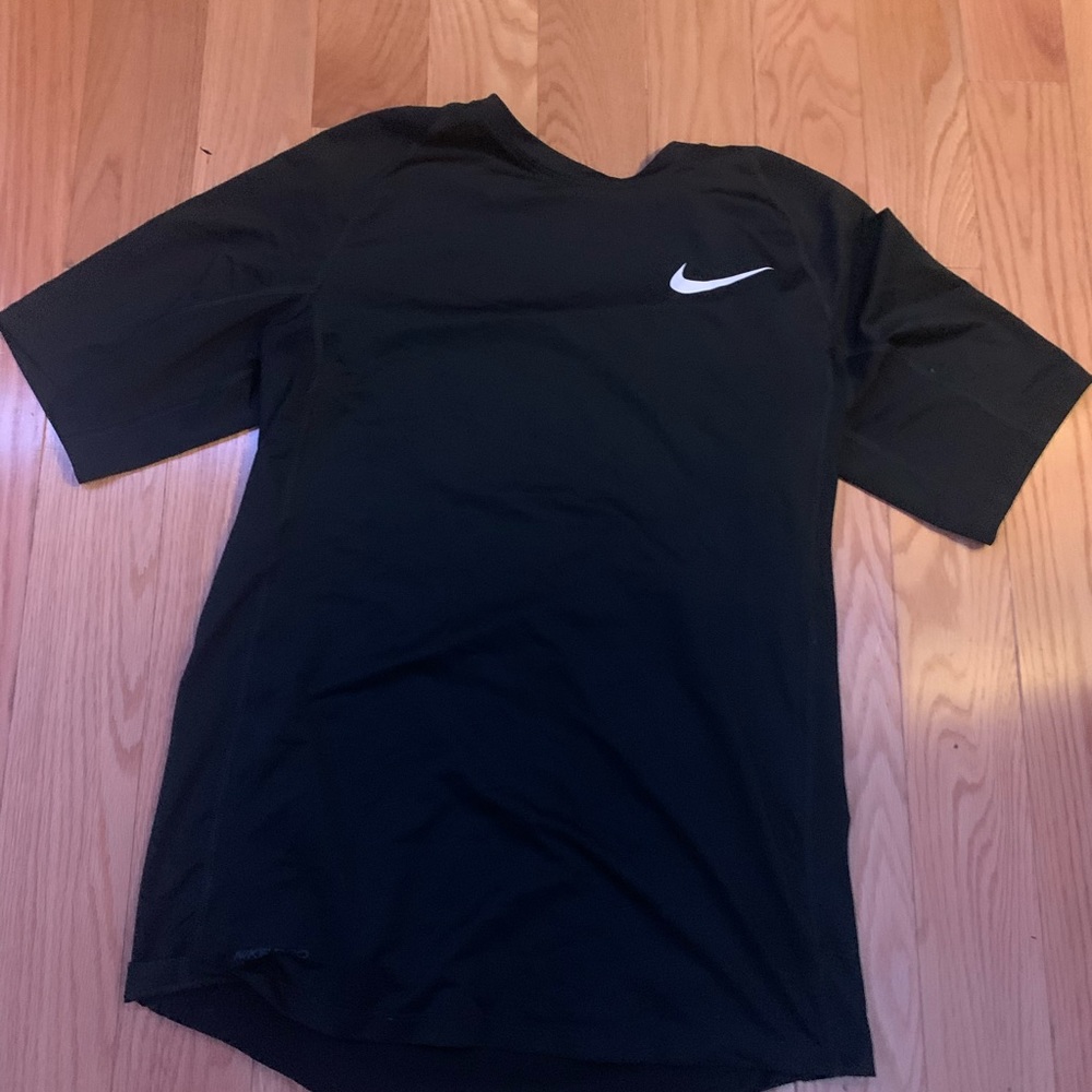 Black athletic nike pro shirt
